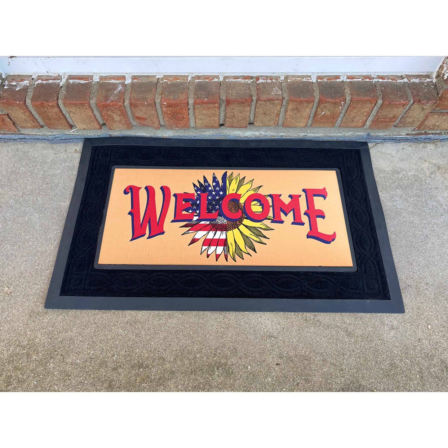Doormat Insert Patriotic Sunflower