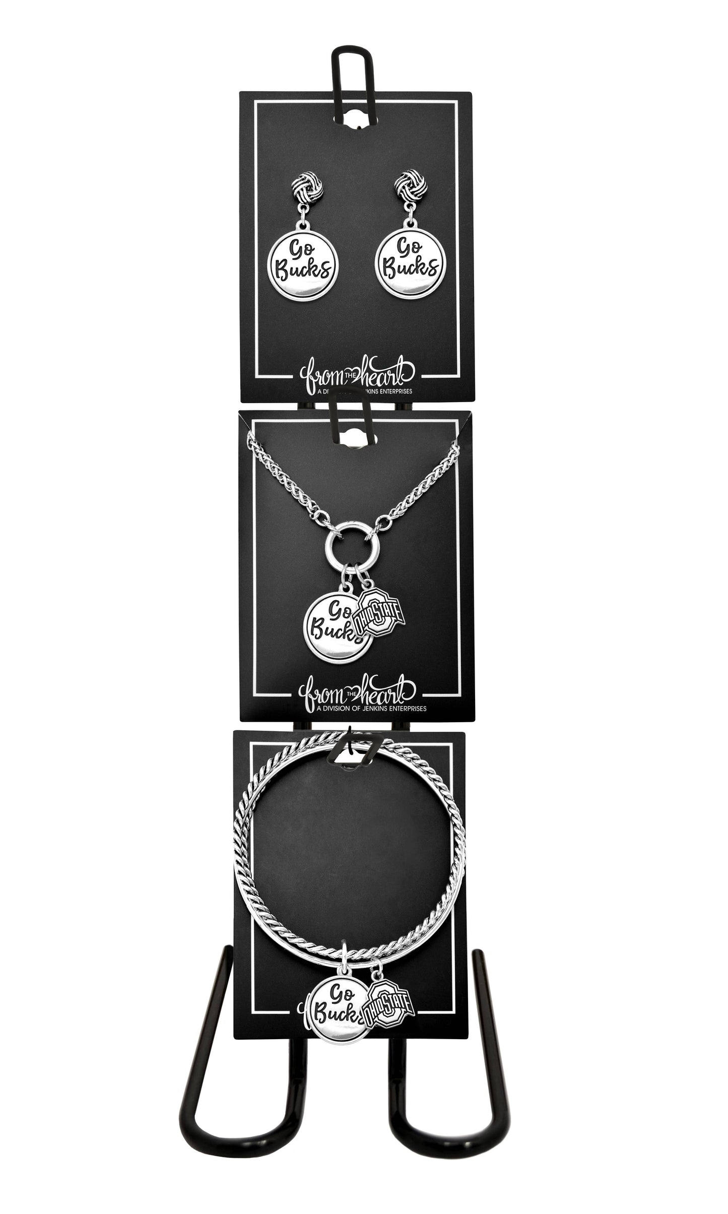 From The Heart - Ohio State Buckeyes Twist and Shout Necklace