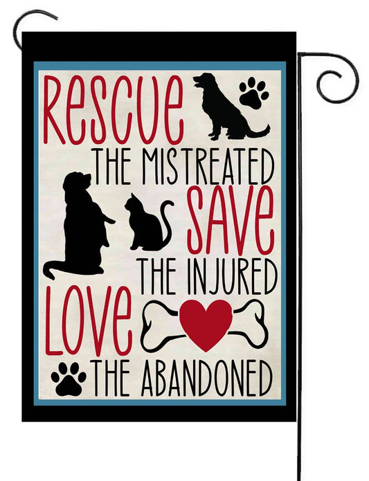 Rescue The Mistreated Garden Flag G2599