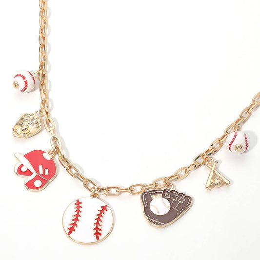 Sensibling Corp. - Baseball Charm Station Necklace