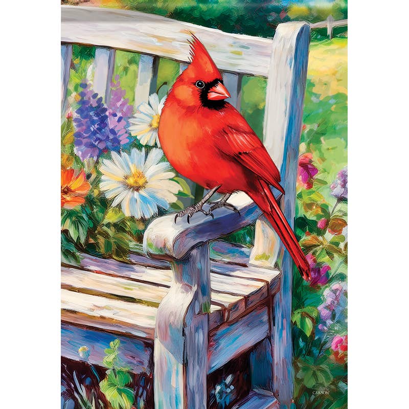 FlagTrends by Carson - "Cardinal Bench" Dura Soft™ Garden Flag