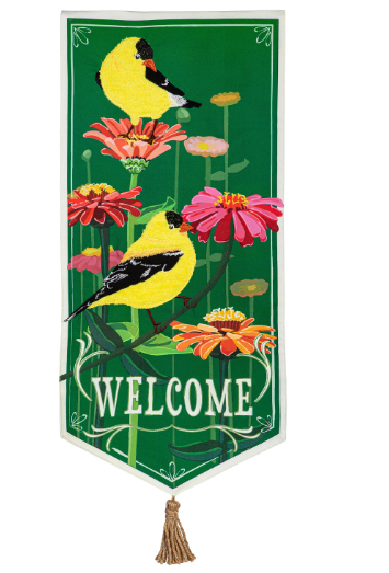 Finches and Flowers Everlasting Impression Textile Décor