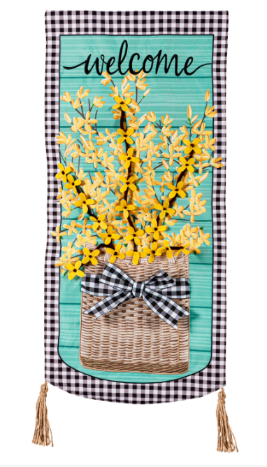 Forsythia Basket Everlasting Impressions Textile Décor