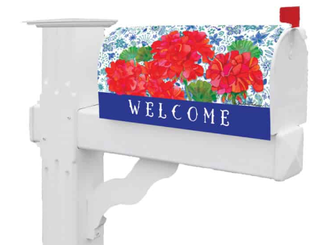 Geraniums Mailbox Cover