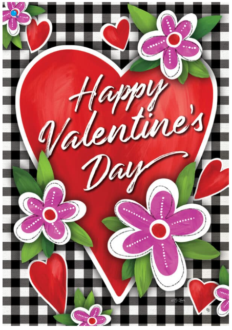 Gingham Valentine Flag