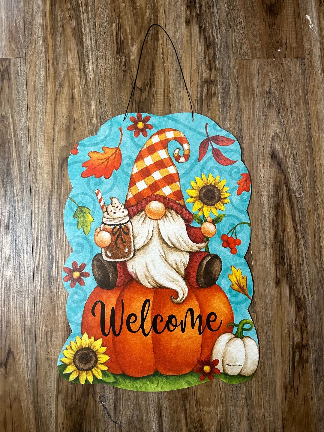 Pumpkin Gnome Door Hanger