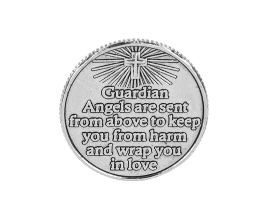 Guardian Angel Coin in a Basket