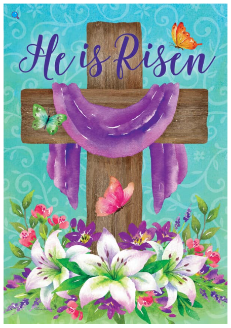 He is Risen Cross Flag
