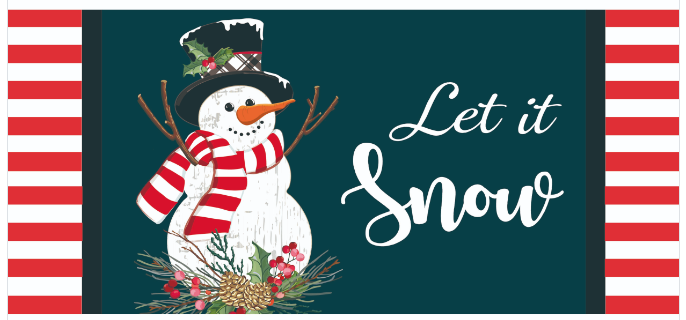 Holly Snowman Sassafras Mat