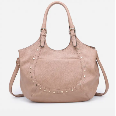 Kay Studded Hobo w/ Crossbody Strap
