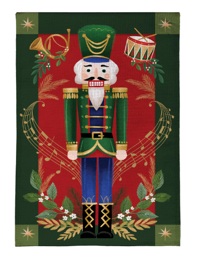 Joyful Traditions Double Sided Burlap House Flag