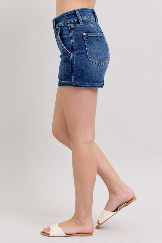 Judy Blue HW Double Waistband Shorts