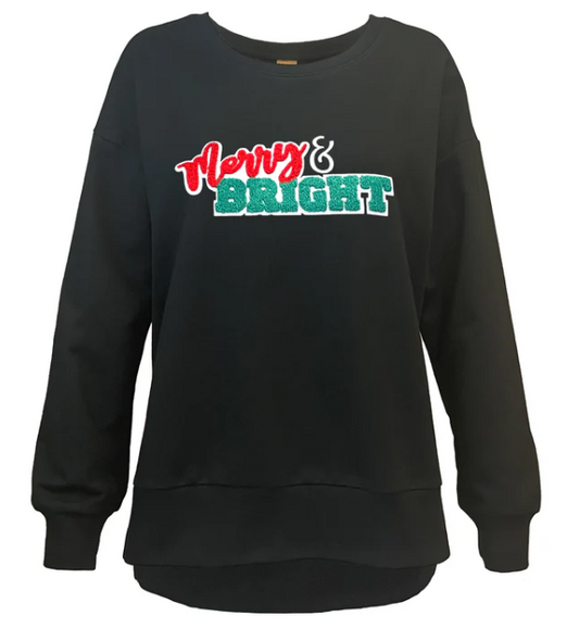 Merry and Bright FRENCH TERRY BOXY FLEECE