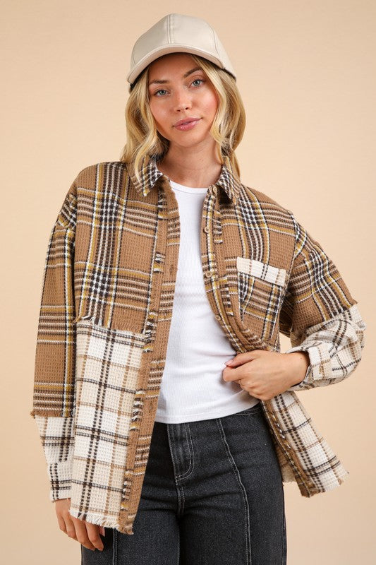 Mixed Plaid Oversized Shacket Jacket – Andrea's Schnuck Store