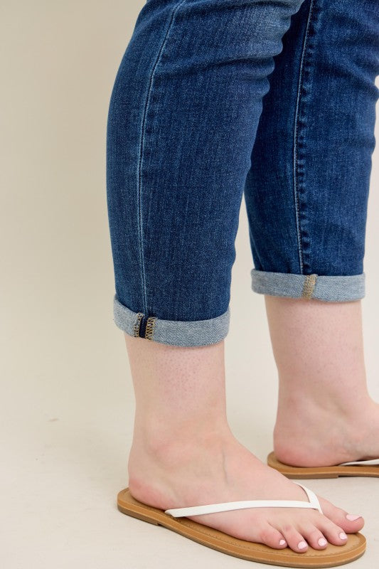 Judy Blue MR Core Mid-rise Cuffed Boyfriend Jean