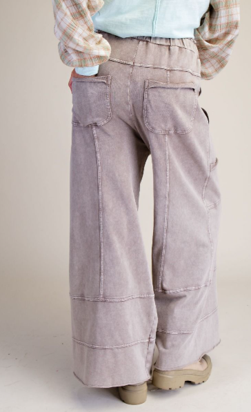 Easel Mineral Washed Terry Knit Sweatpants