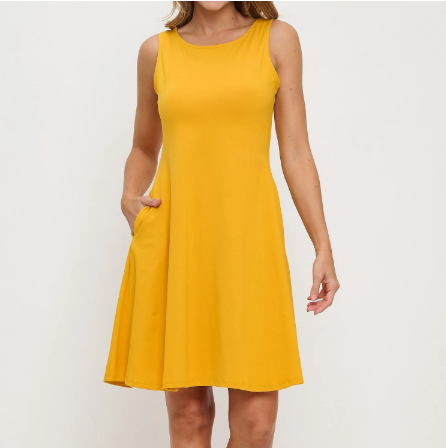 A-Line Round Neck Dress