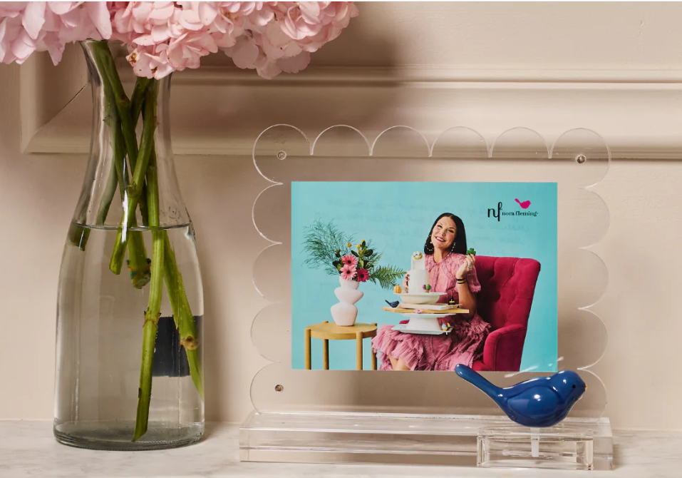 clearly a-nora-ble scalloped acrylic frame