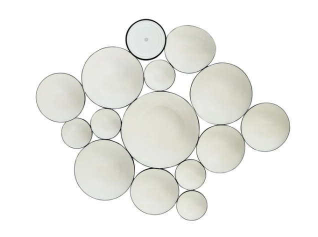 black and white bubble bowl