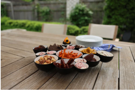 black and white bubble bowl