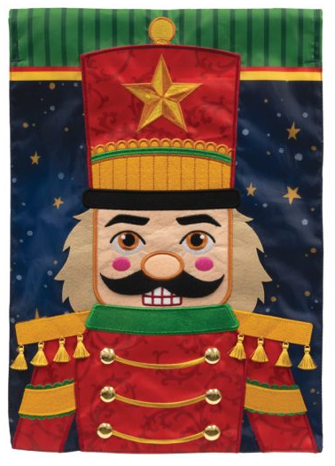 "Nutcracker" Double Applique Garden Flag