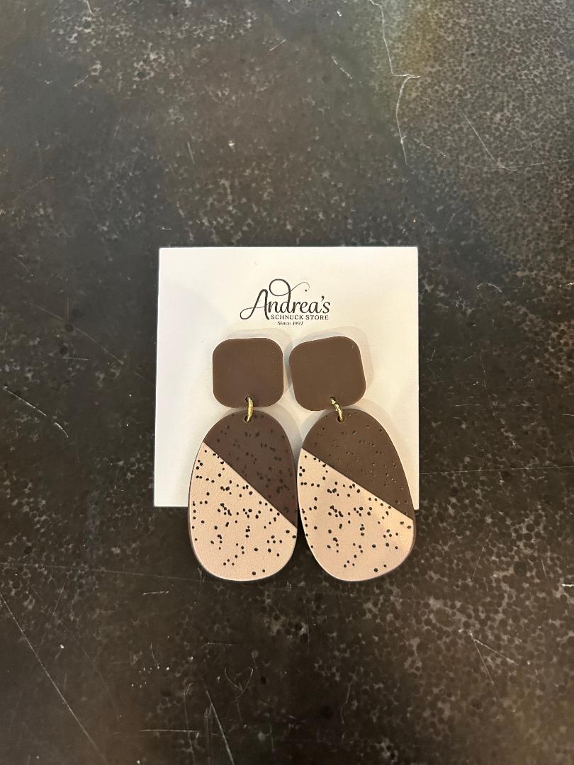 Oval Spotted Earrings