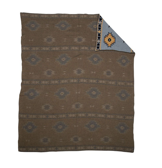Paint Flower Meadow Throw in Blue