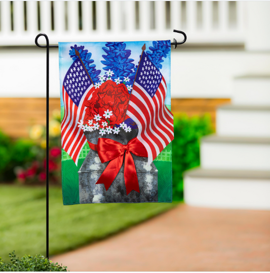 Patriotic Bouquet Applique Flag