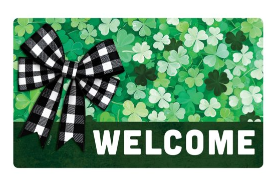 "Patty Shamrock" Door Mat