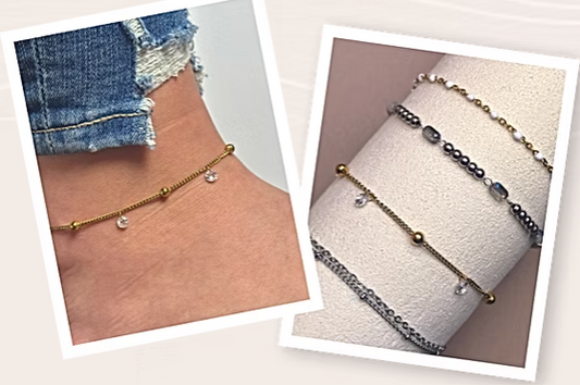 Sand and Stone Anklets