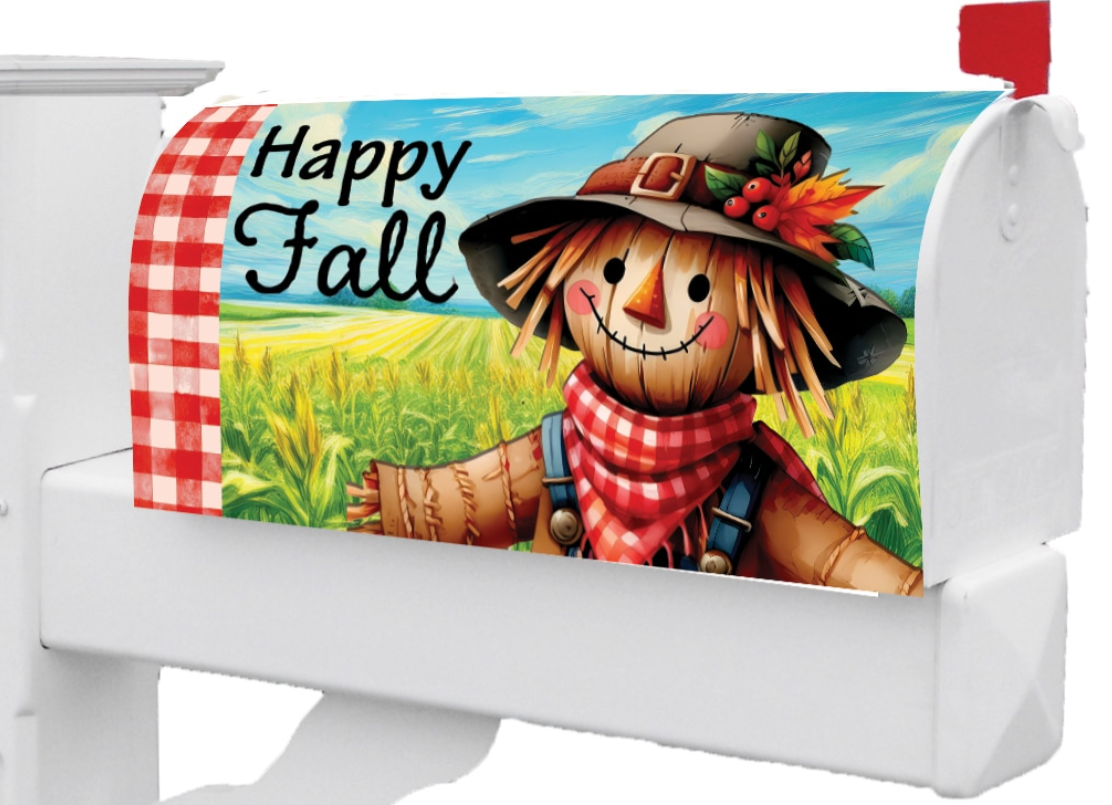 Scarecrow & Pumpkin-Large Mailbox Makeover