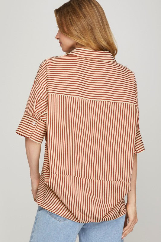 Payton Oversized Striped Top