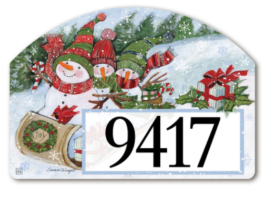 Sledding Snowmen Yard DeSign