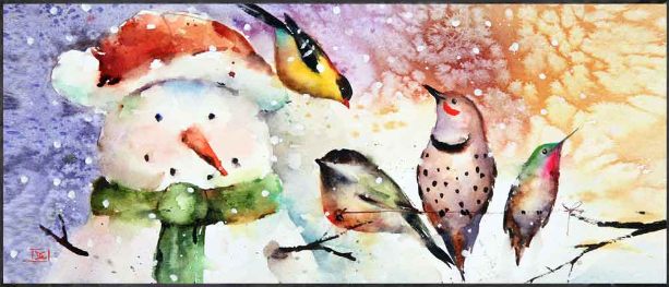 Snowman and Friends Sassafras Mat