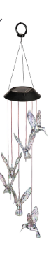 Multi Color Hummingbird Solar Mobile