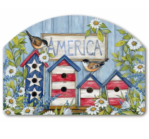 Stars and Stripes Birdhouses Yard DeSign