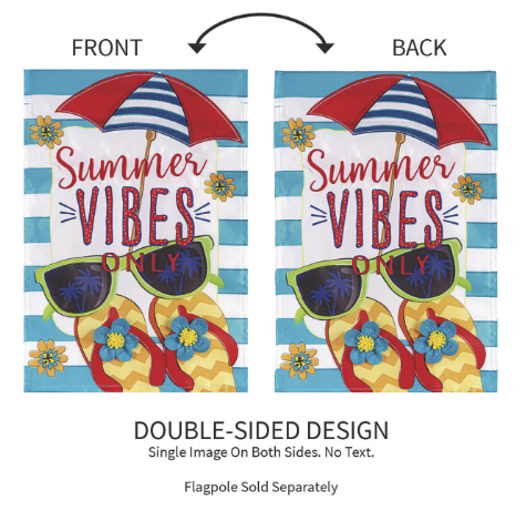 Summer Vibes Applique Flag