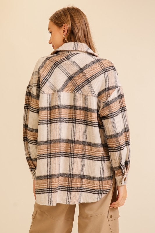 Cozy Plaid Button Up Shacket