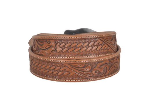 Vines Hand-Tooled Leather Belt
