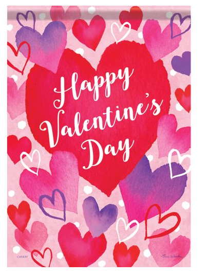 "Watercolor Hearts" Dura Soft™ Flag