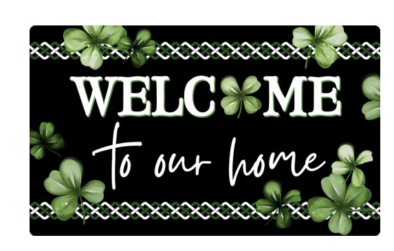 "Welcome Shamrock" Mat