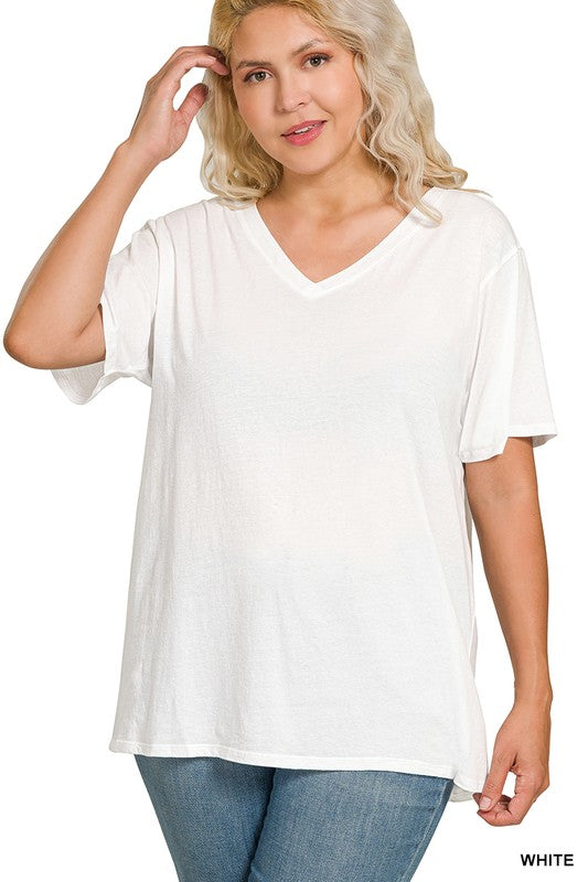 Zenana Boyfriend V-neck Tee