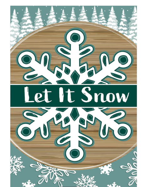 Winter Snowflake Applique Flag