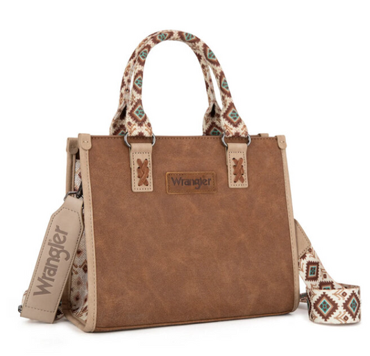 Wrangler Handbag With Aztec Accent Pattern