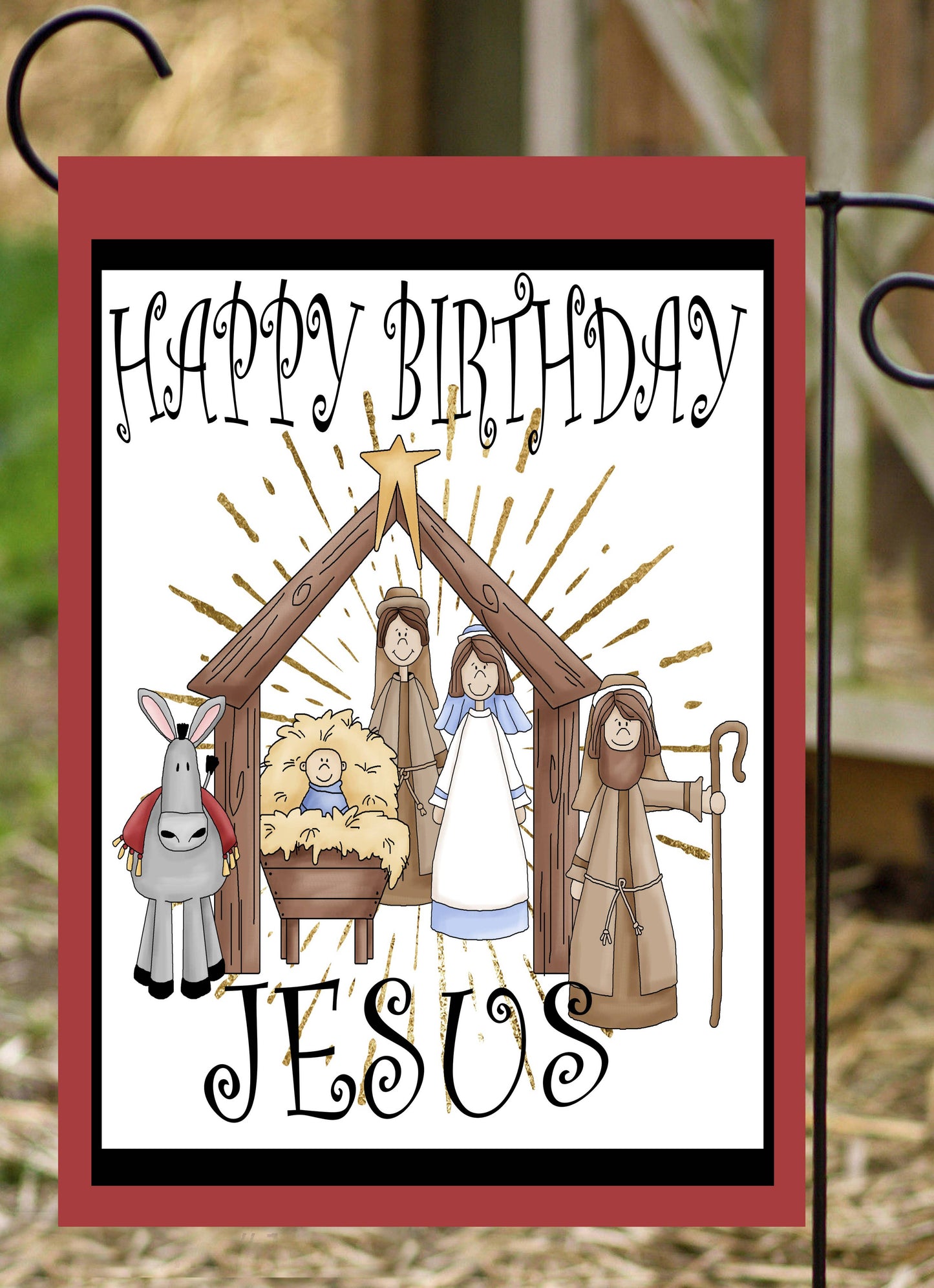 Happy Birthday Jesus Garden Flag G1618