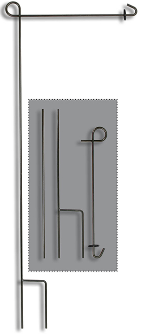 Three Piece Garden Stake