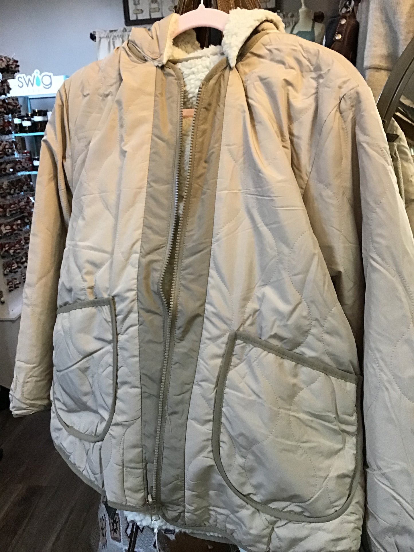 Reversible faux fur coat three colors