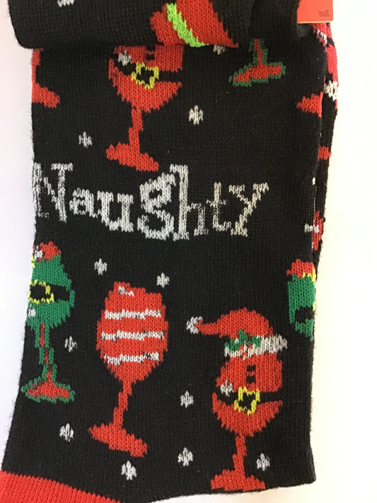 SIMPLY NOELLE Nice/Naughty Holiday Stocking Socks
