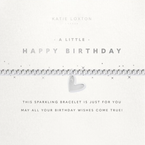 Happy Birthday Silver bead Brac