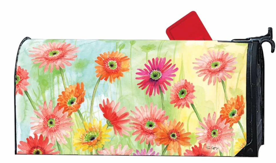 Gerbera Daisies MailWrap Mailbox Cover